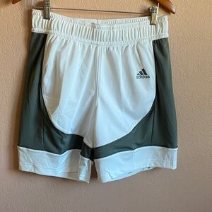 Adidas Women's White and Dark Gray Athletic Shorts